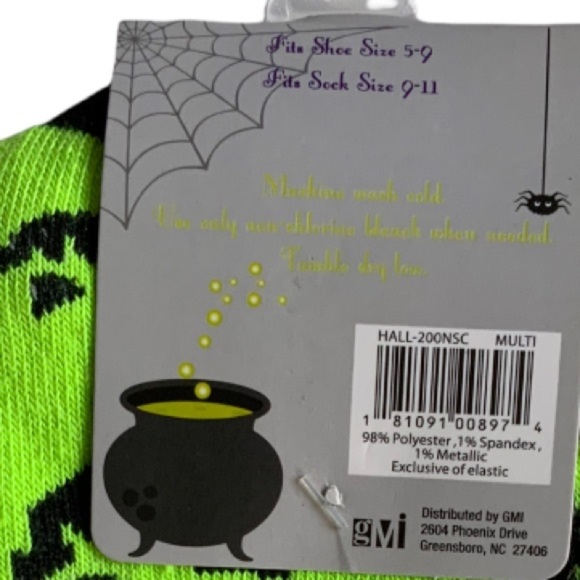 Halloween Socks Skeleton Silver Black Cat Socks Low Cut Unisex Bundle 2 … - Picture 8 of 11